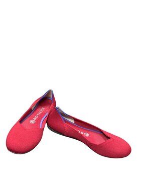 Rothy's The Point womans red knit pointed flats shoes sz 7.5 SKU 10-438